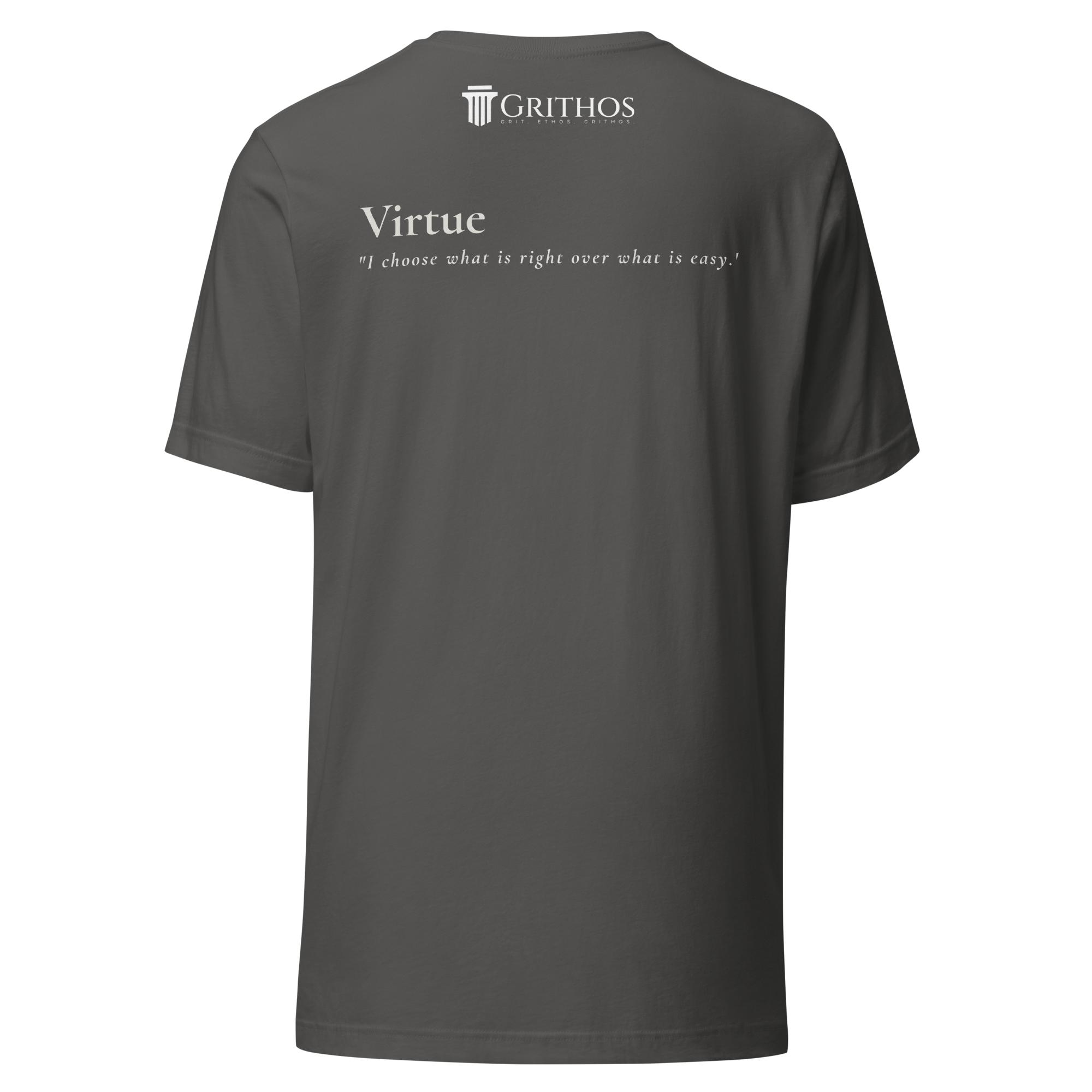 Grithos Virtue Pillar T-Shirt — Back Design